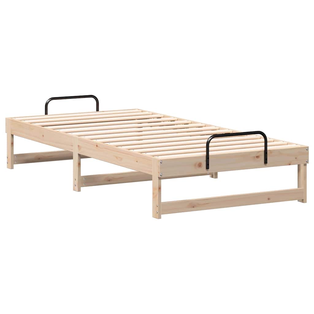 Cadre de lit Marron 90 x 190 cm Pin massif - XIOS