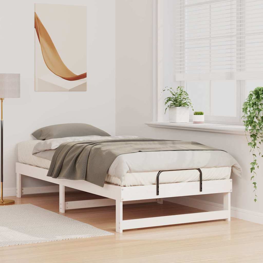 Cadre de lit Blanc 90 x 190 cm Pin massif - XIOS