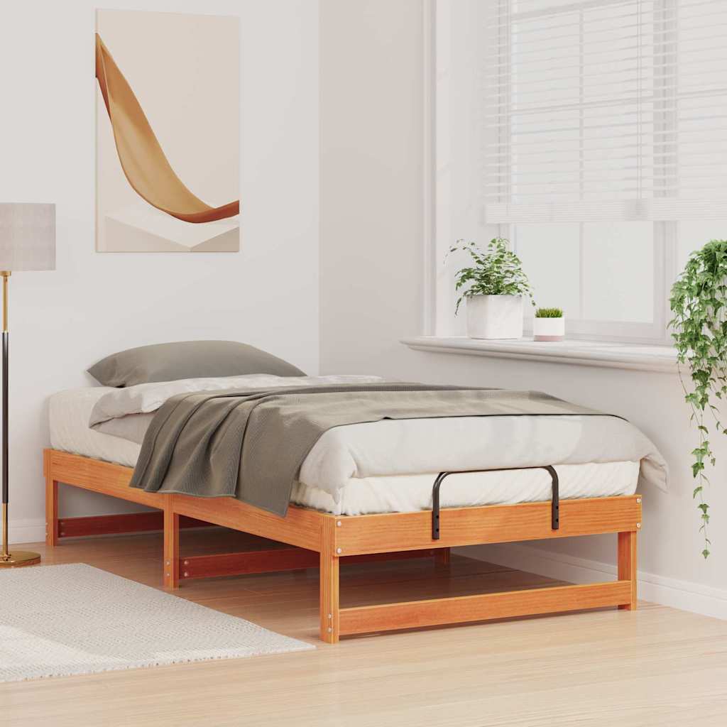 Cadre de lit Marron 90 x 190 cm Pin massif - XIOS