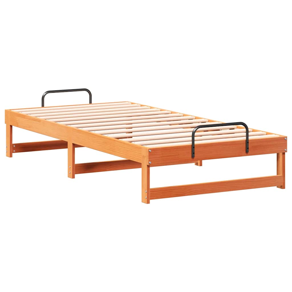 Cadre de lit Marron 90 x 190 cm Pin massif - XIOS