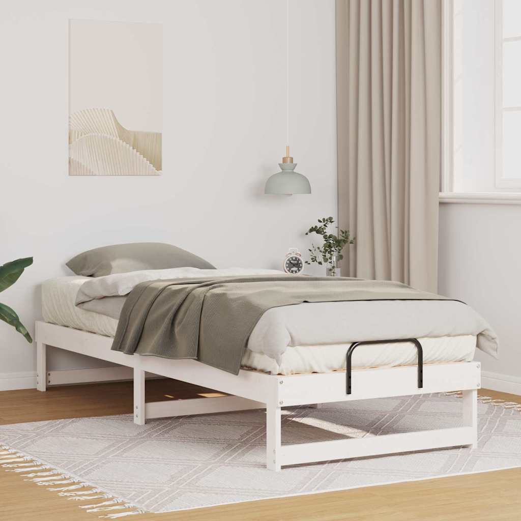 Cadre de lit Blanc 90 x 210 cm Pin massif - XIOS