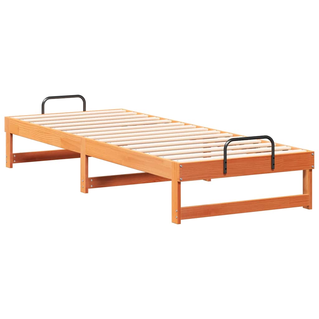 Cadre de lit Marron 90 x 210 cm Pin massif - XIOS
