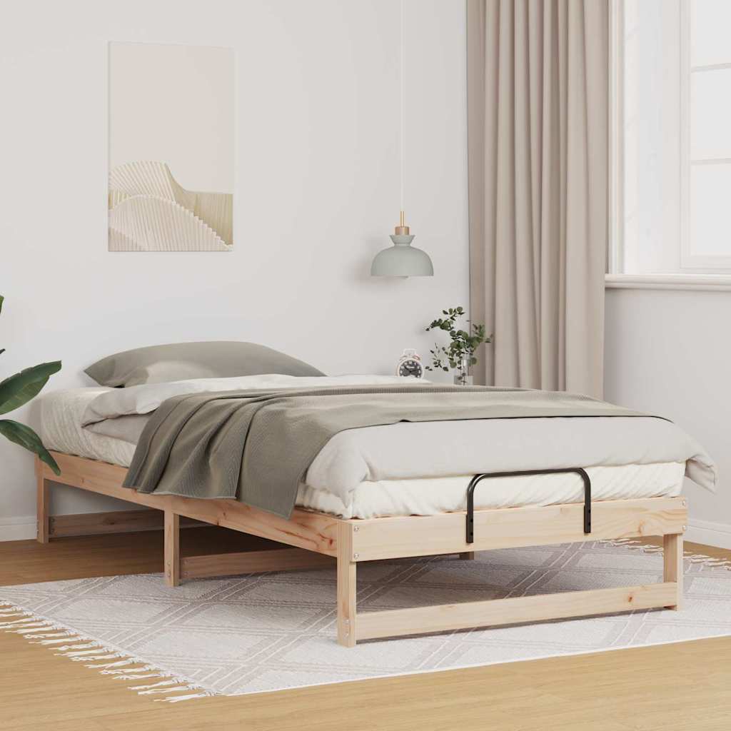 Cadre de lit Marron 100 x 210 cm Pin massif - XIOS