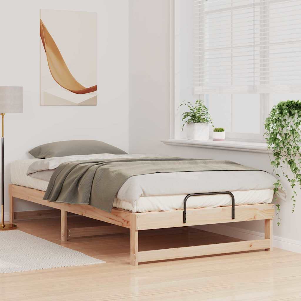 Cadre de lit Marron 100 x 210 cm Pin massif - XIOS