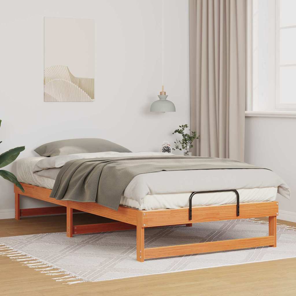 Cadre de lit Marron 100 x 210 cm Pin massif - XIOS