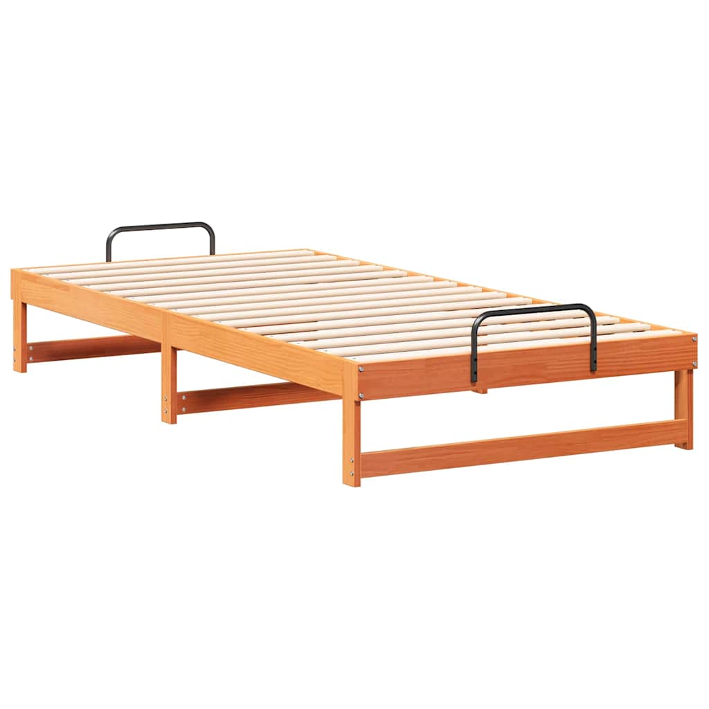 Cadre de lit Marron 100 x 210 cm Pin massif - XIOS
