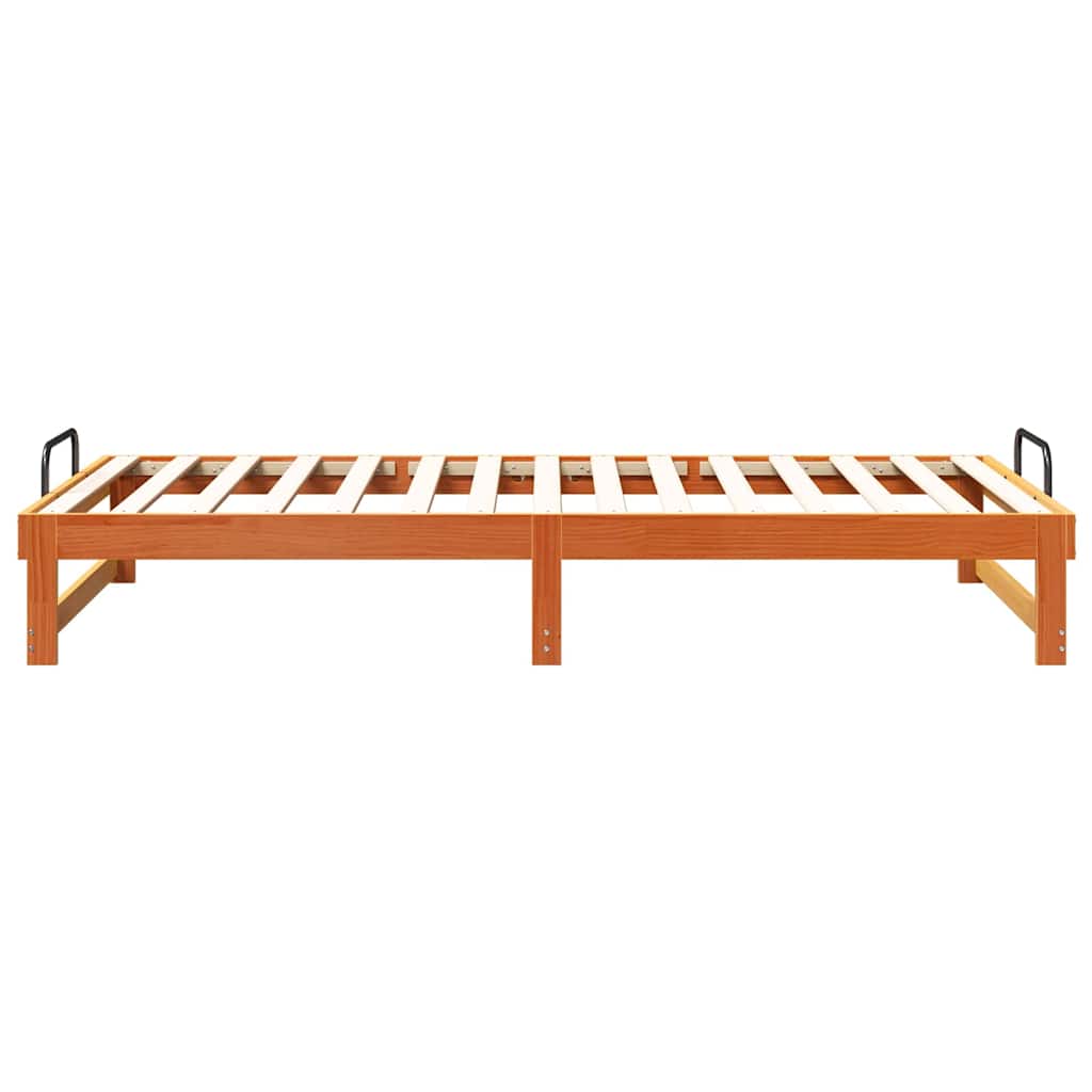 Cadre de lit Marron 100 x 210 cm Pin massif - XIOS