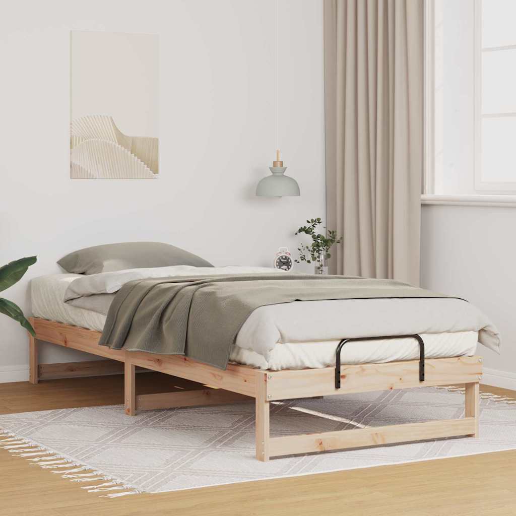 Cadre de lit Marron 100 x 220 cm Pin massif - XIOS