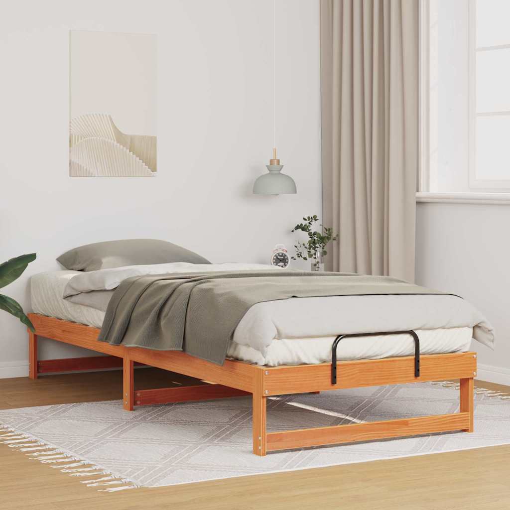 Cadre de lit Marron 100 x 220 cm Pin massif - XIOS