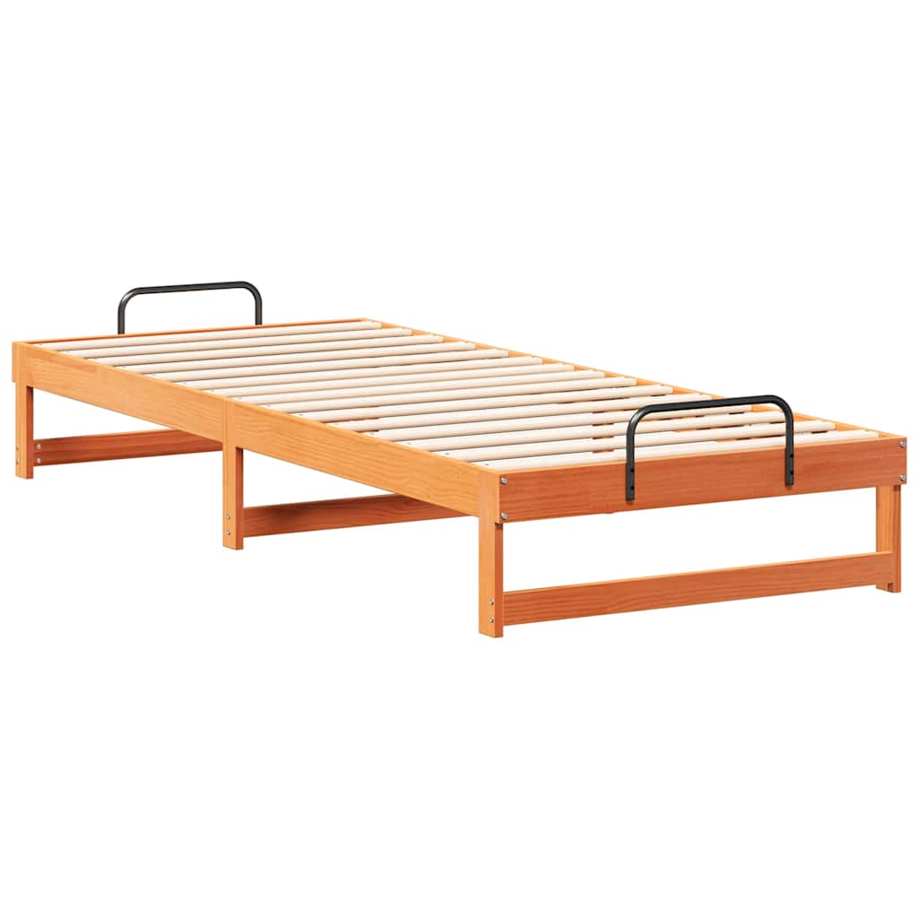 Cadre de lit Marron 100 x 220 cm Pin massif - XIOS