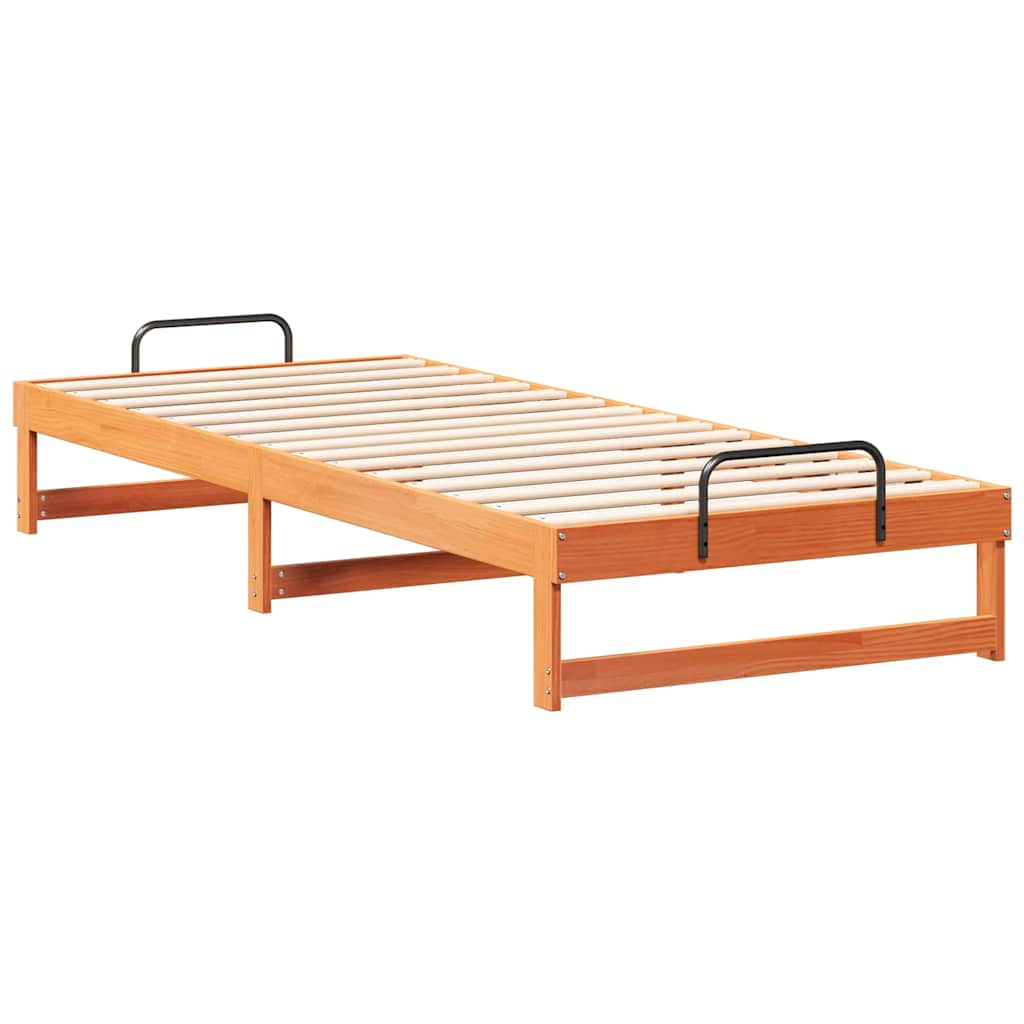Cadre de lit Marron 100 x 220 cm Pin massif - XIOS