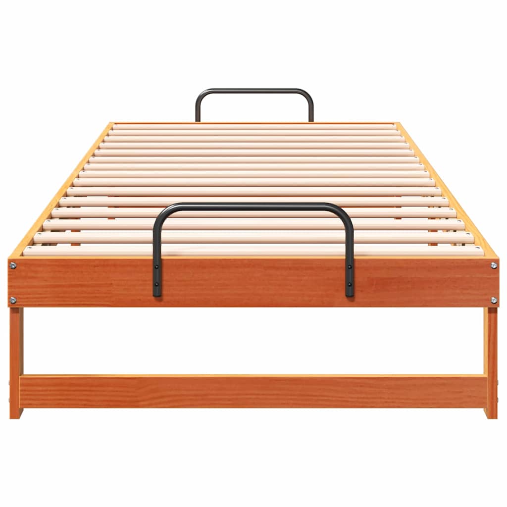 Cadre de lit Marron 100 x 220 cm Pin massif - XIOS