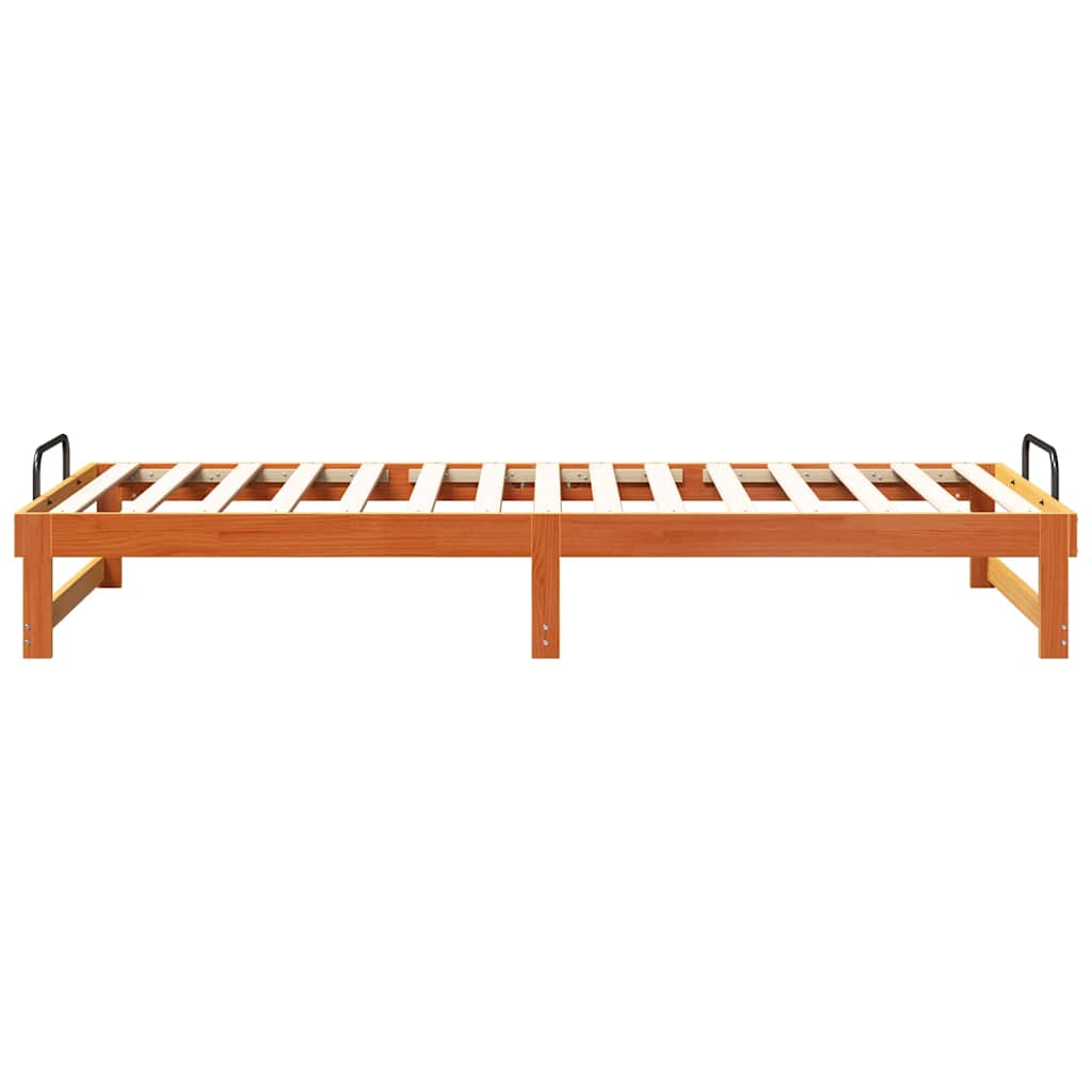 Cadre de lit Marron 100 x 220 cm Pin massif - XIOS