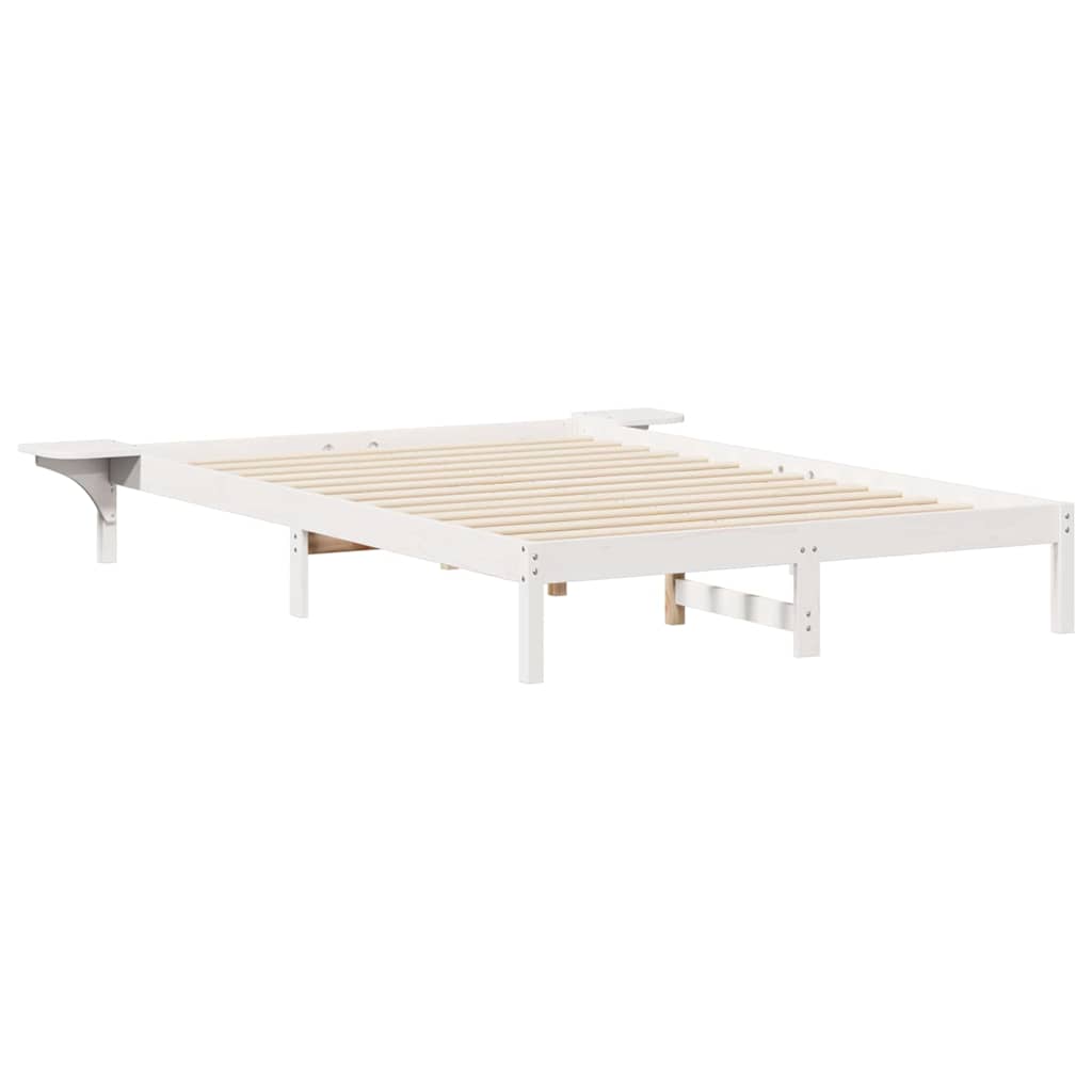 Cadre de lit avec tables de chevet Blanc 140 x 210 cm - XIOS