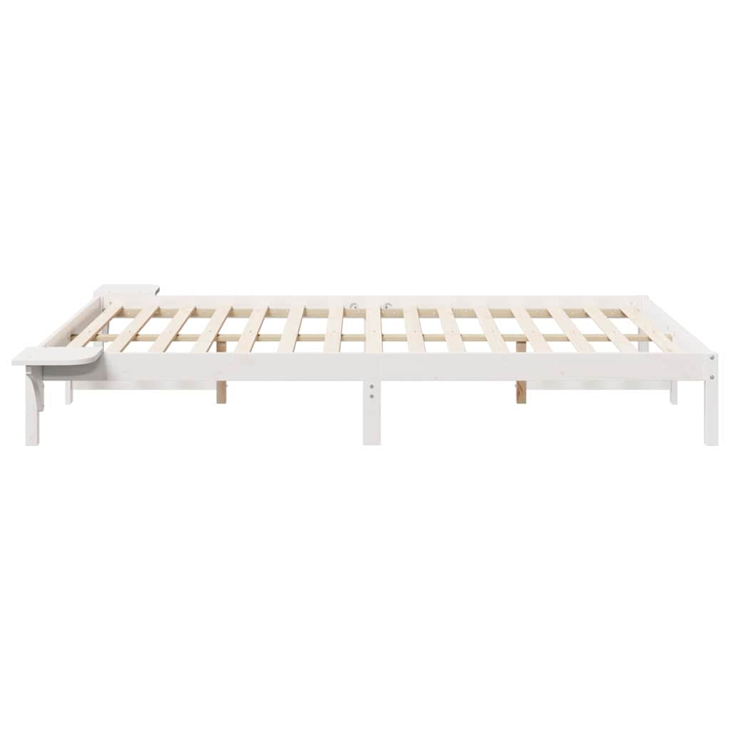 Cadre de lit avec tables de chevet Blanc 160 x 210 cm - XIOS