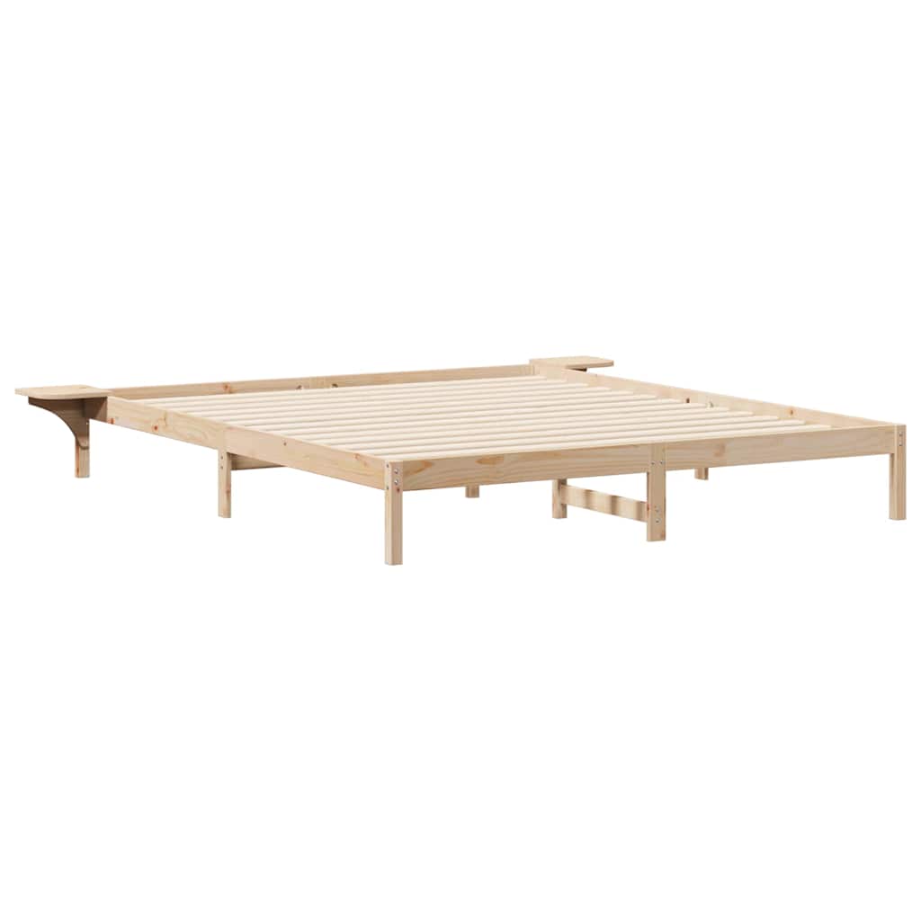 Cadre de lit avec tables de chevet Naturel 180 x 210 cm - XIOS