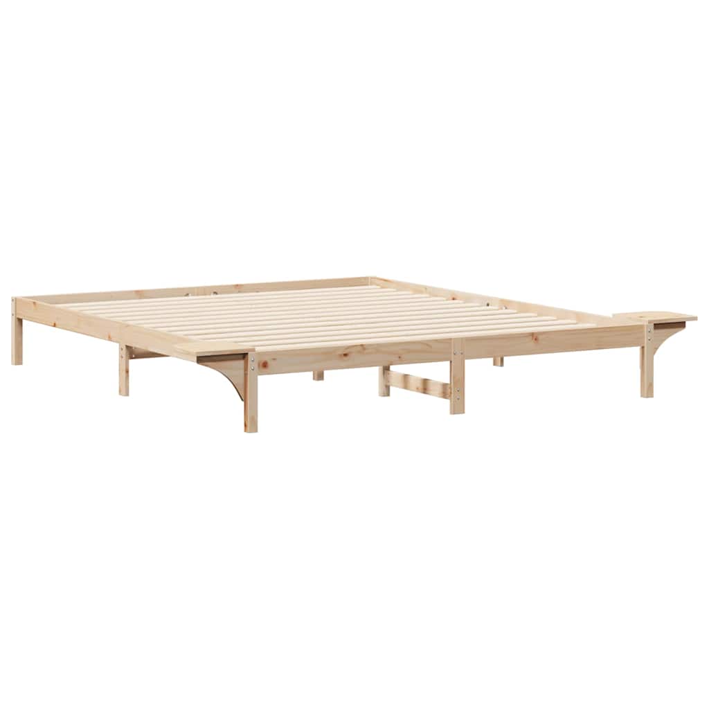Cadre de lit avec tables de chevet Naturel 180 x 210 cm - XIOS