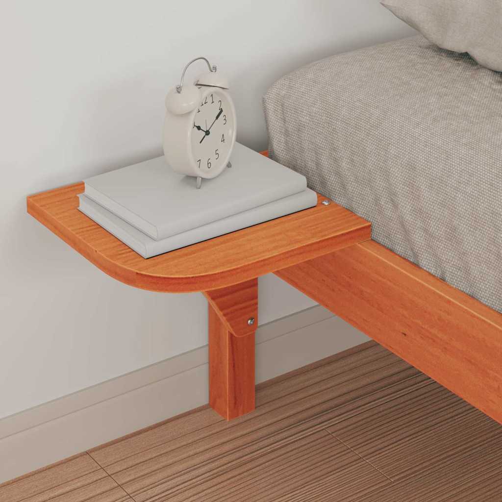 Cadre de lit avec tables de chevet Brun cire 80 x 220 cm - XIOS