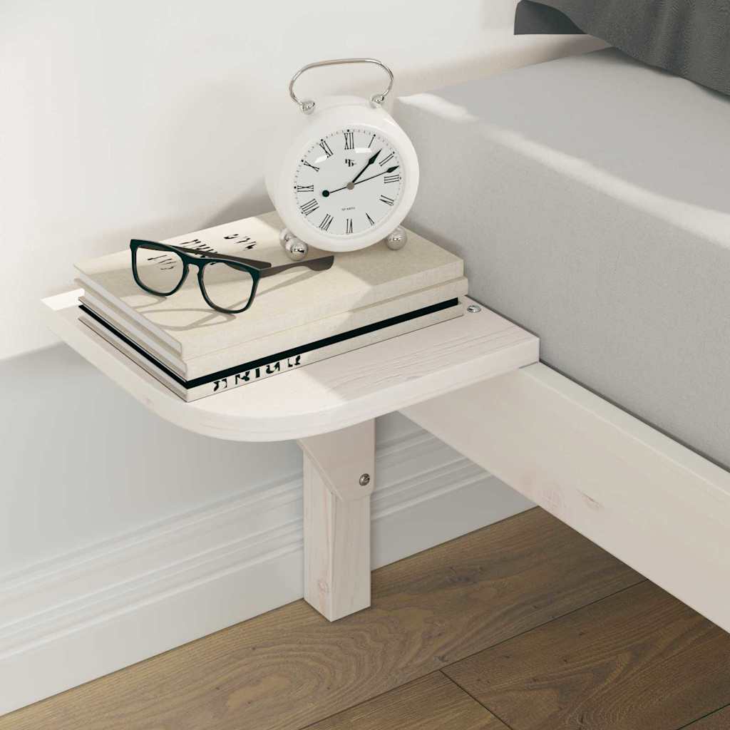 Cadre de lit avec tables de chevet Blanc 140 x 220 cm - XIOS