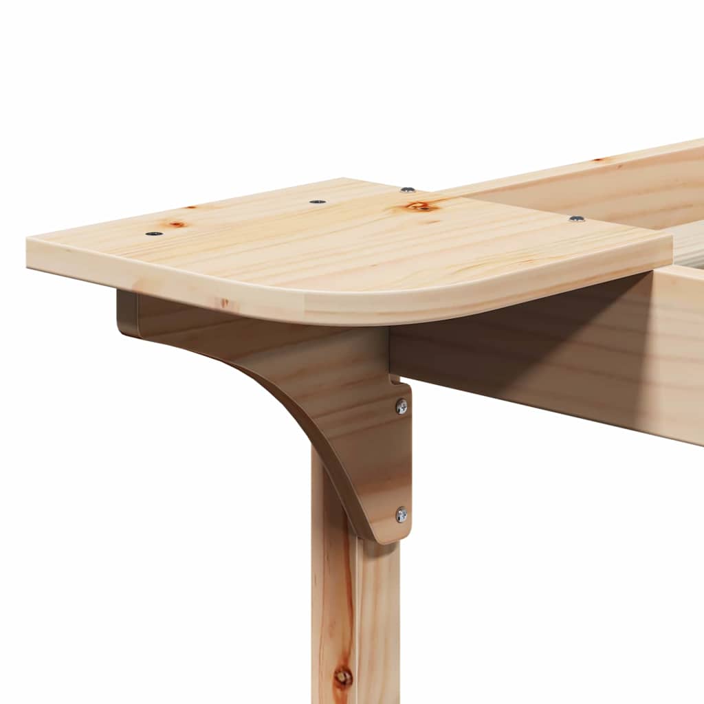 Cadre de lit avec tables de chevet Naturel 160 x 220 cm - XIOS