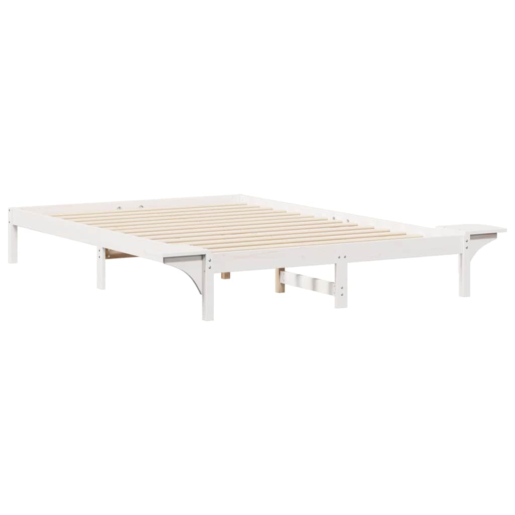 Cadre de lit avec tables de chevet Blanc 160 x 220 cm - XIOS