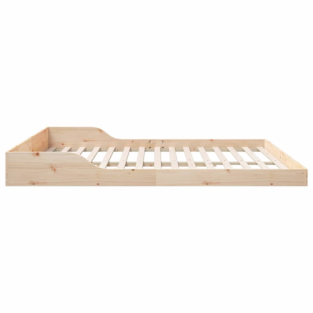 Cadre de lit Marron 200 x 200 cm Pin massif - XIOS