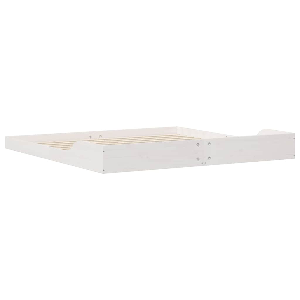 Cadre de lit Blanc 200 x 200 cm Pin massif - XIOS