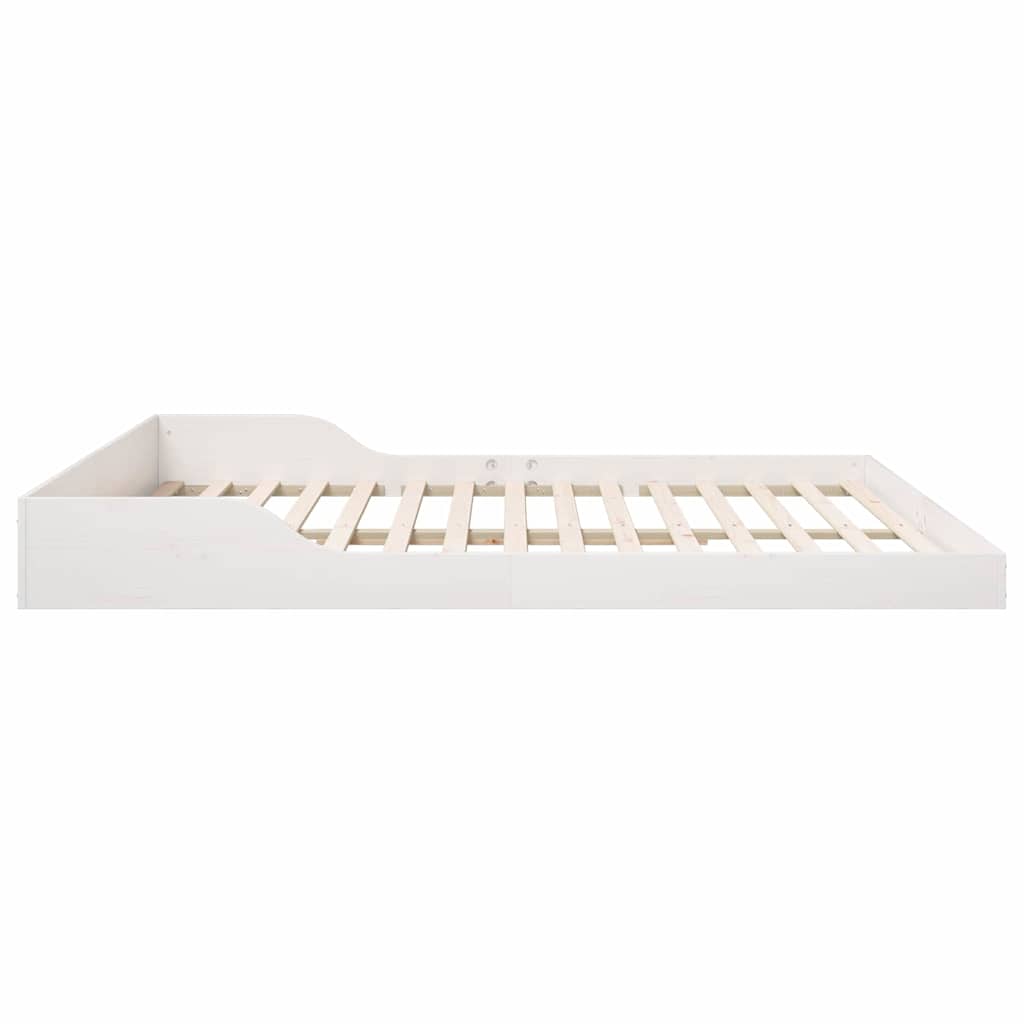 Cadre de lit Blanc 200 x 200 cm Pin massif - XIOS