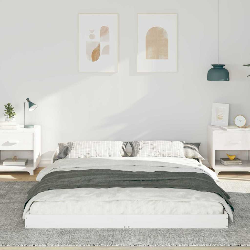 Cadre de lit Blanc 160 x 200 cm Pin massif - XIOS