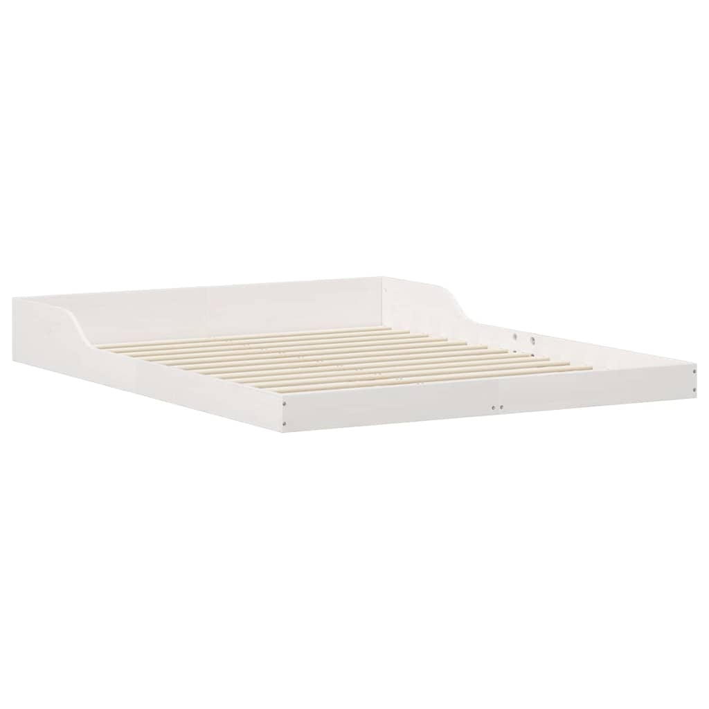 Cadre de lit Blanc 160 x 200 cm Pin massif - XIOS