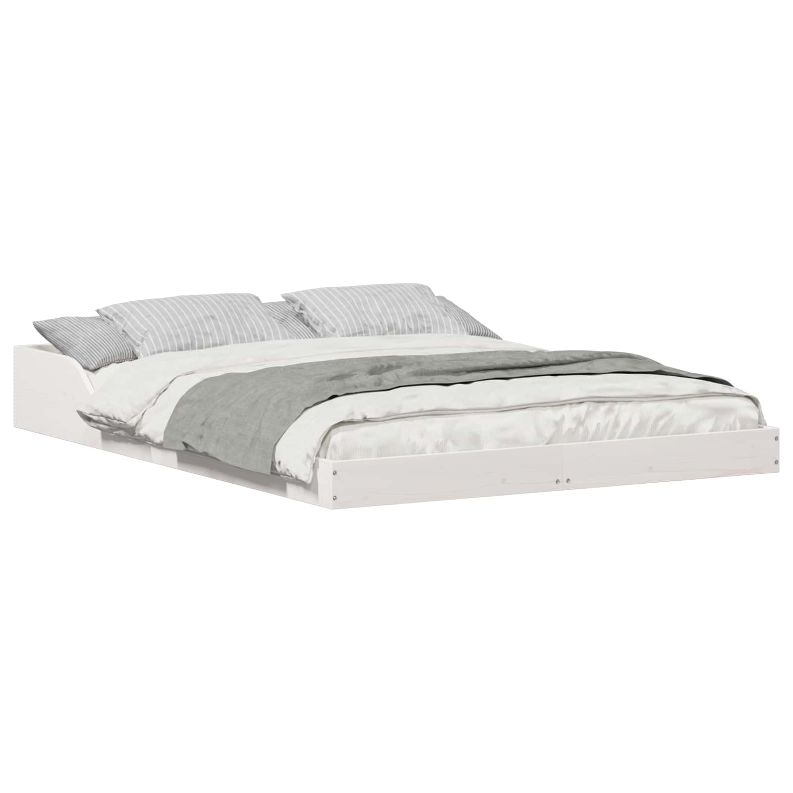 Cadre de lit Blanc 140 x 190 cm Pin massif - XIOS