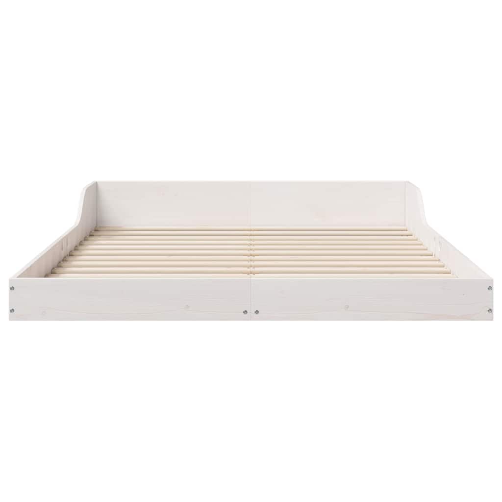Cadre de lit Blanc 140 x 190 cm Pin massif - XIOS