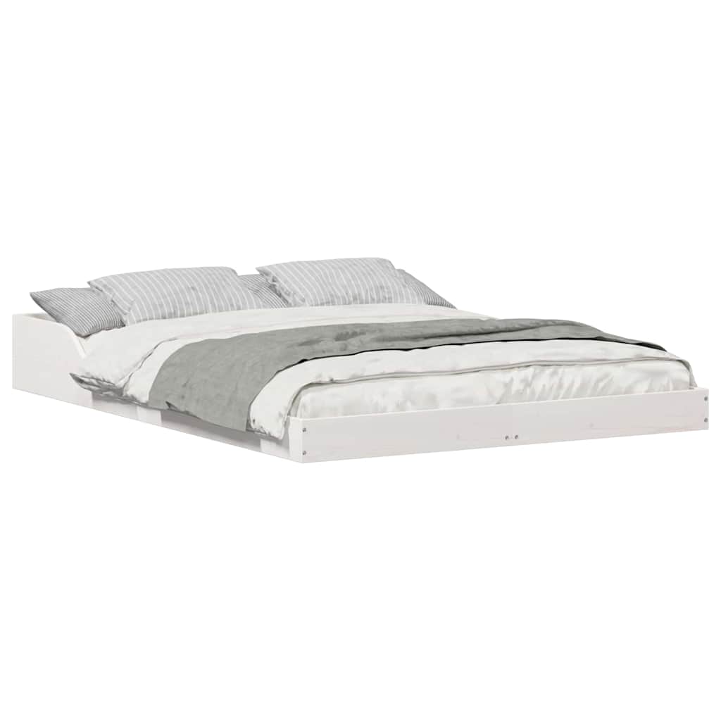 Cadre de lit Blanc 120 x 190 cm Pin massif - XIOS