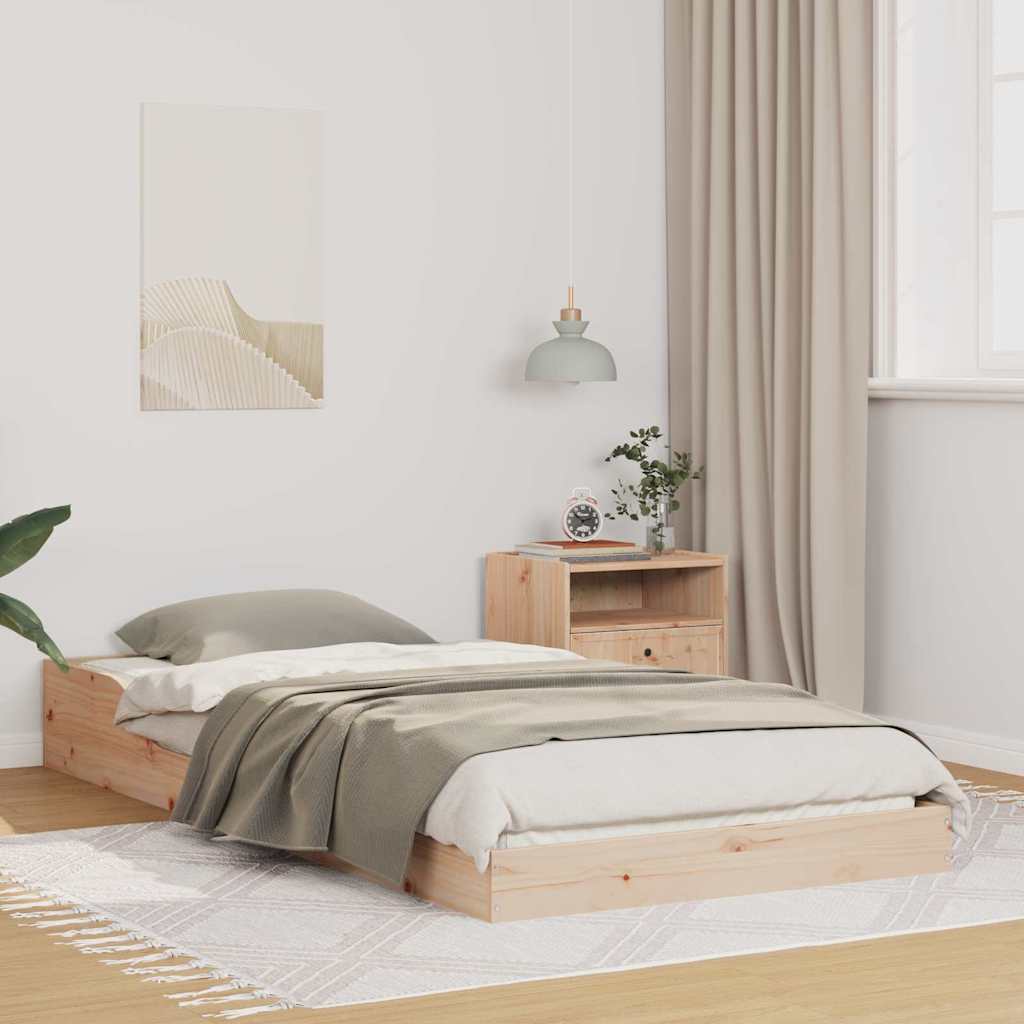 Cadre de lit Marron 90 x 190 cm Bois massif en pin - XIOS