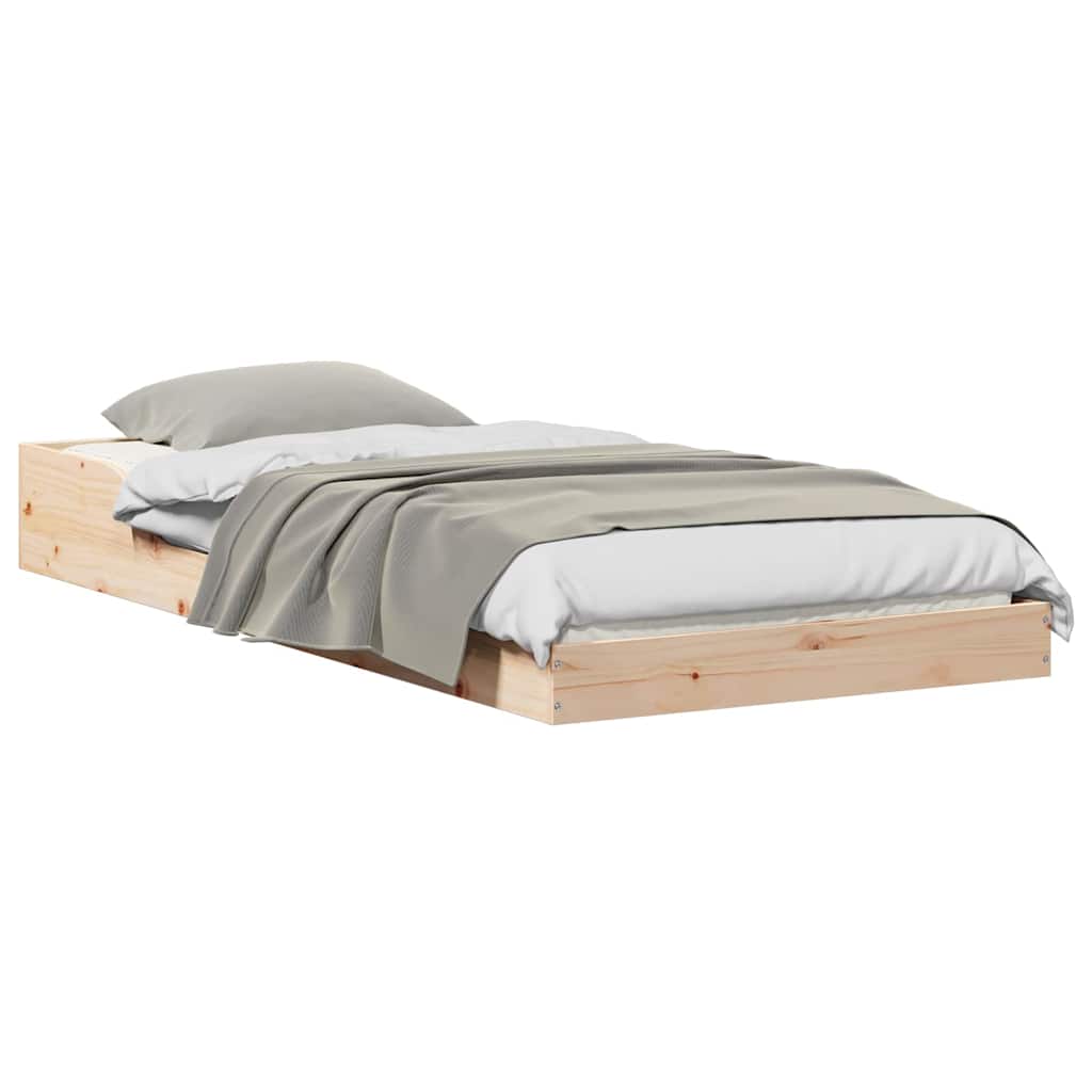Cadre de lit Naturel 90 x 190 cm Pin massif - XIOS