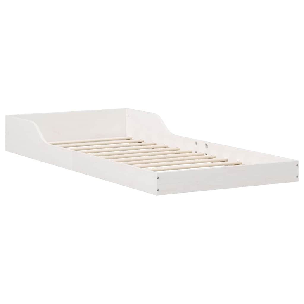 Cadre de lit Blanc 90 x 190 cm Bois massif en pin - XIOS
