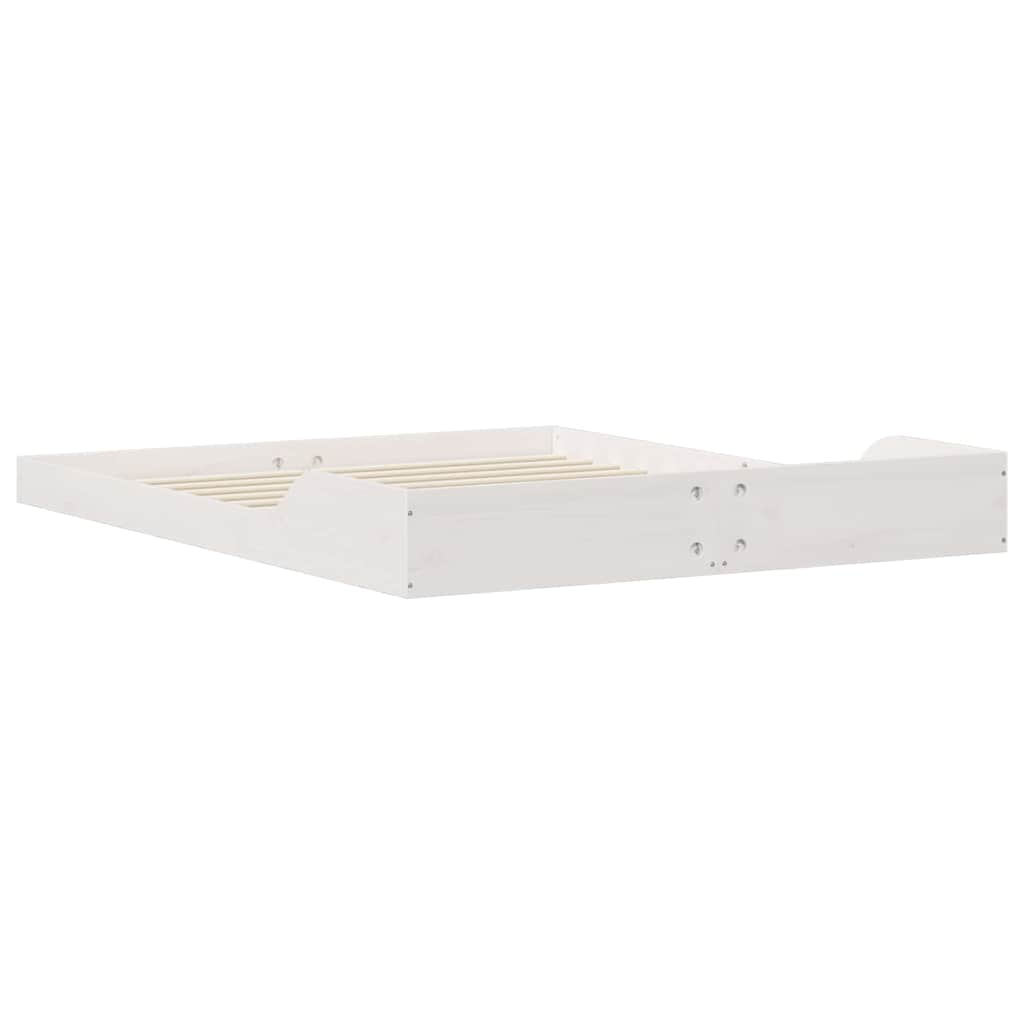 Cadre de lit Blanc 140 x 210 cm Pin massif - XIOS