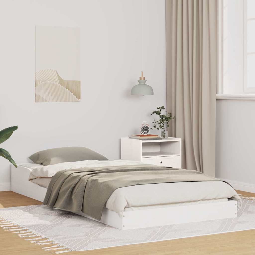 Cadre de lit Blanc 90 x 220 cm Pin massif - XIOS