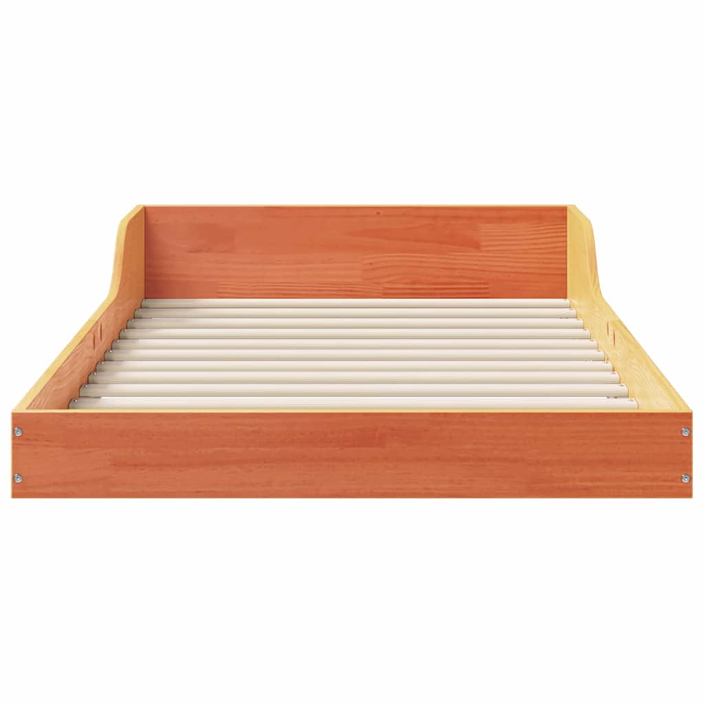 Cadre de lit Brun cire 90 x 220 cm Pin massif - XIOS