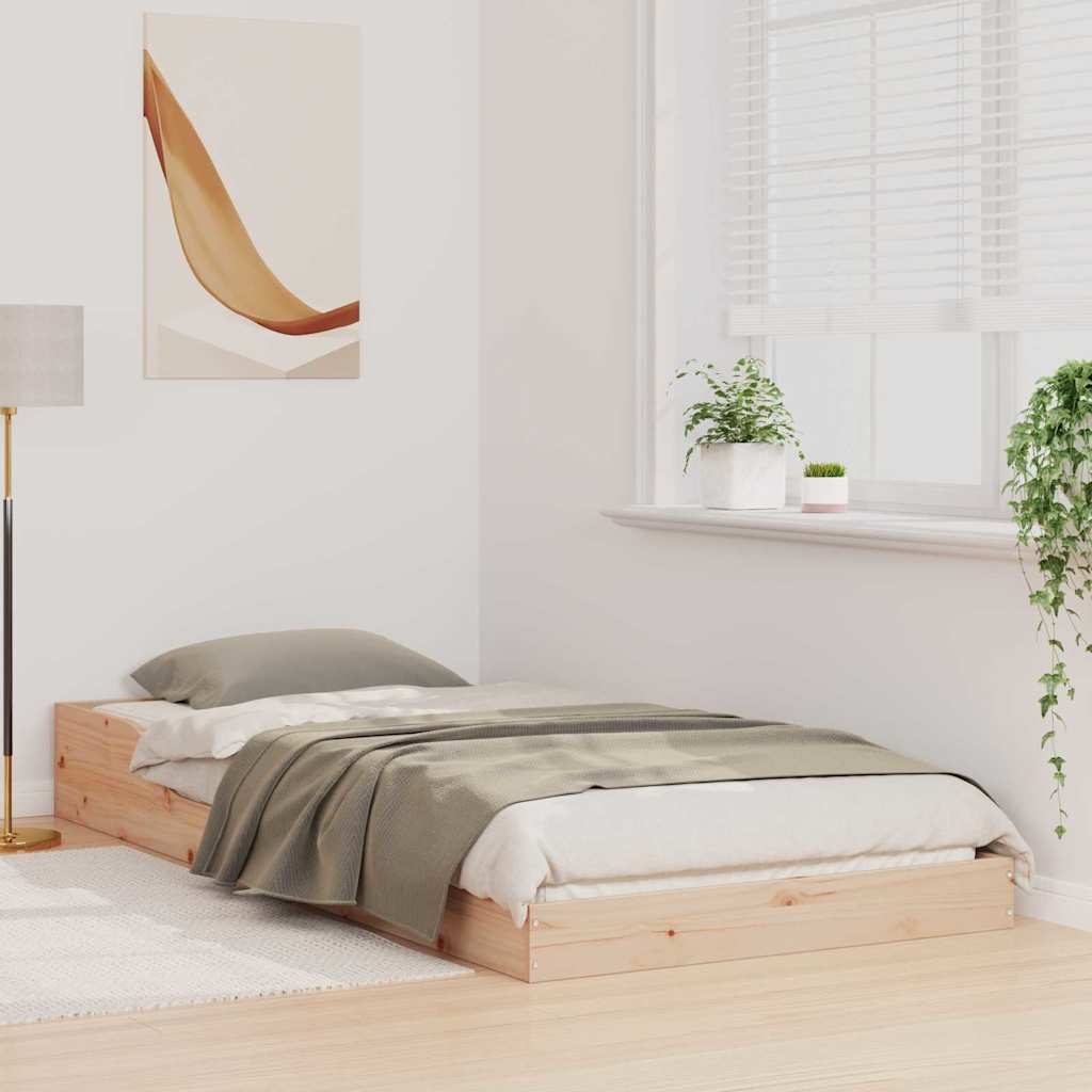 Cadre de lit Naturel 100 x 220 cm Pin massif - XIOS
