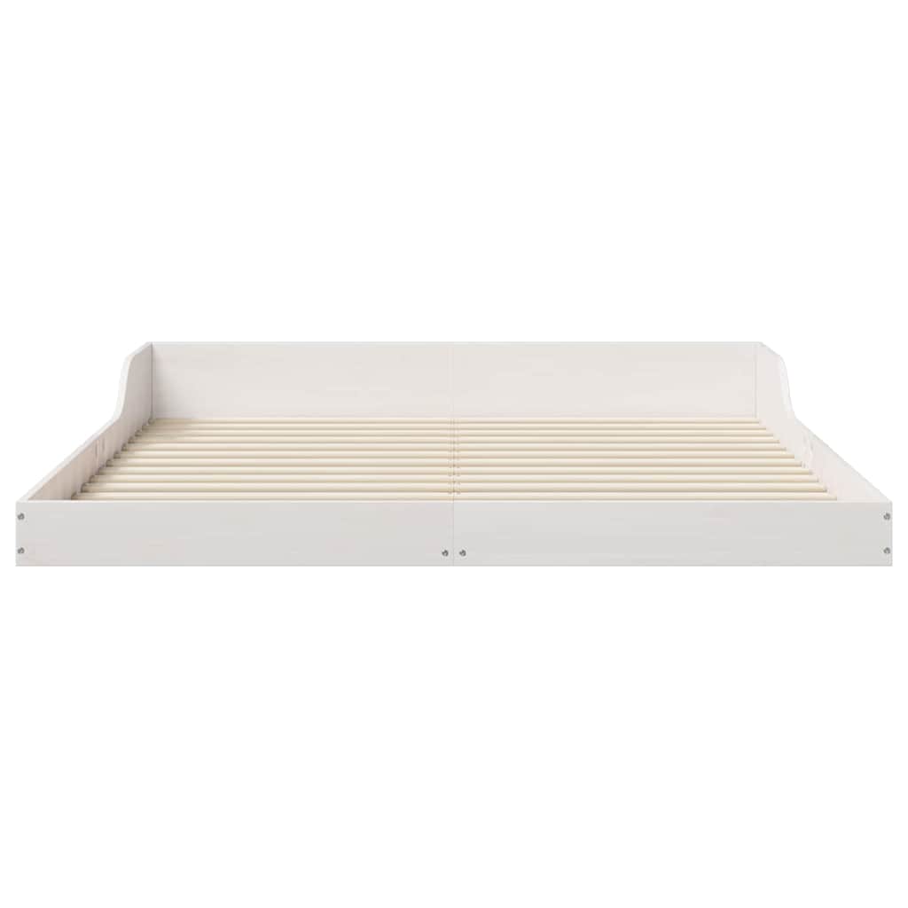 Cadre de lit Blanc 140 x 220 cm Bois massif en pin - XIOS
