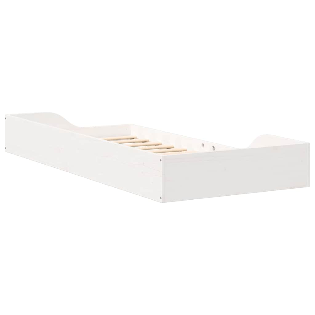 Cadre de lit Blanc 80 x 200 cm Pin massif - XIOS
