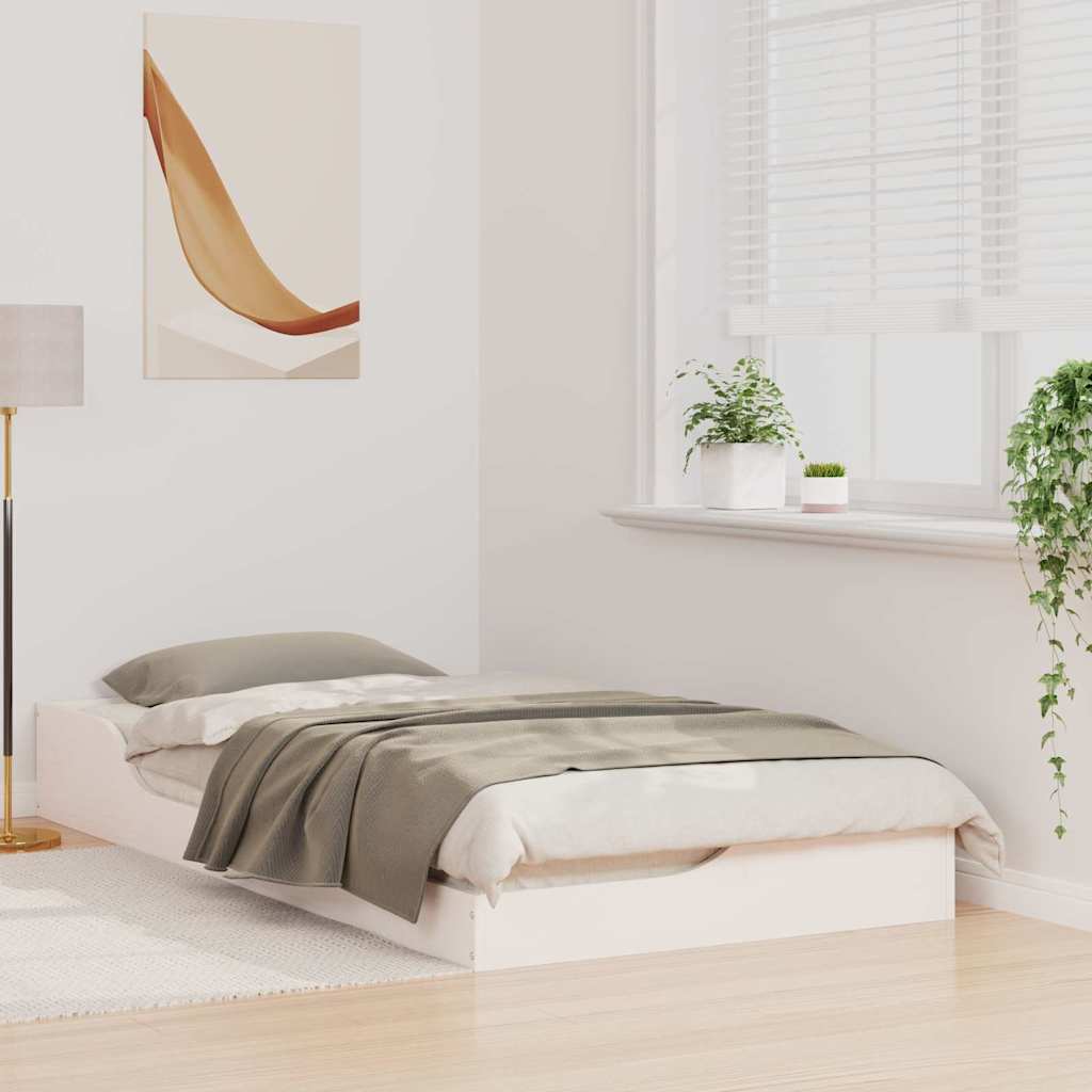 Cadre de lit Blanc 90 x 190 cm Pin massif - XIOS