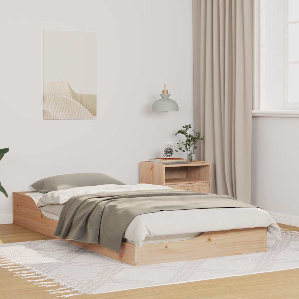 Cadre de lit Marron 75 x 190 cm Pin massif - XIOS