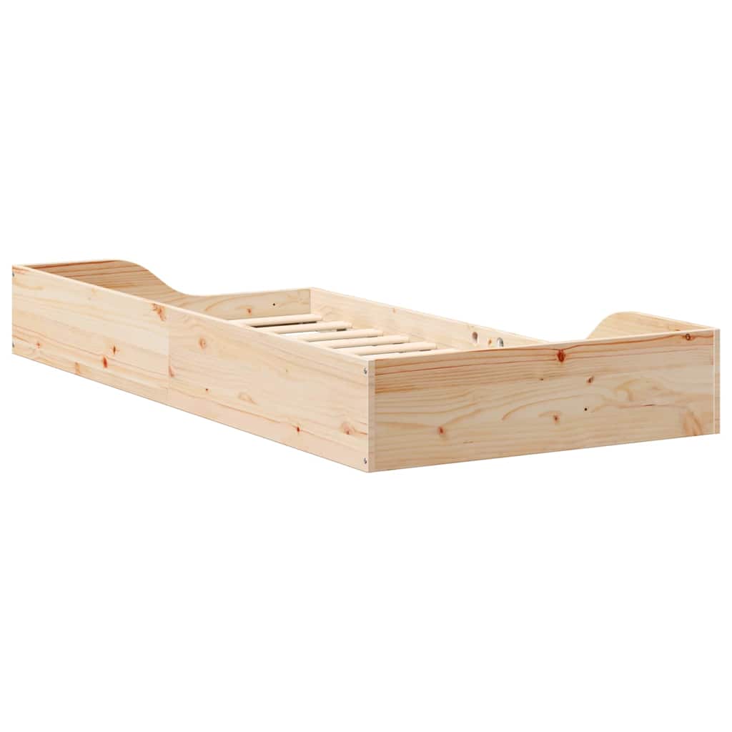 Cadre de lit Marron 75 x 190 cm Pin massif - XIOS