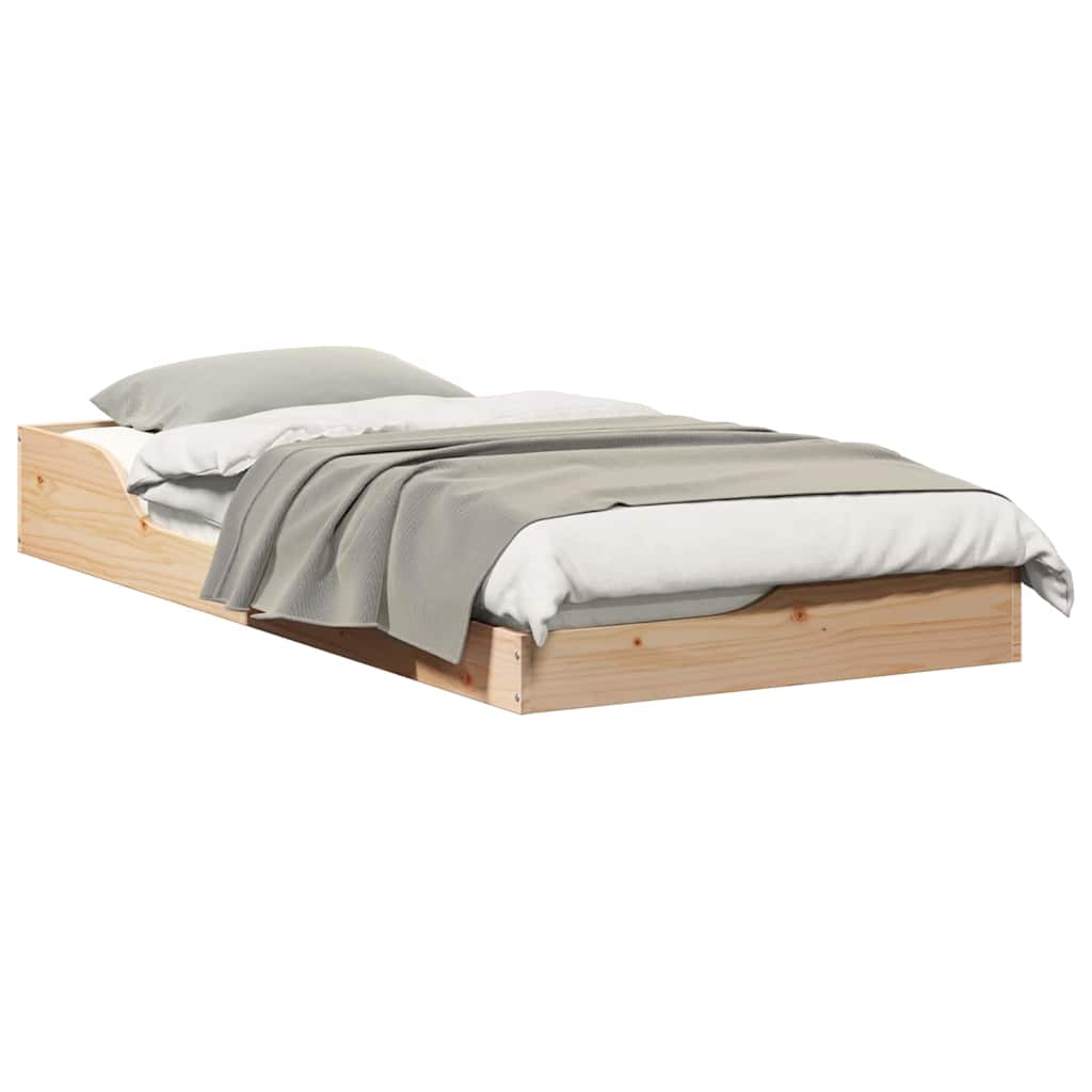 Cadre de lit Marron 75 x 190 cm Pin massif - XIOS