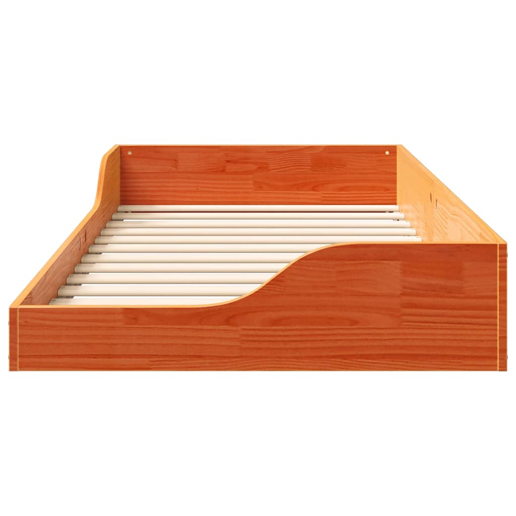 Cadre de lit Brun cire 75 x 190 cm Pin massif - XIOS