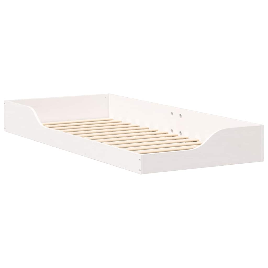 Cadre de lit Blanc 80 x 210 cm Pin massif - XIOS