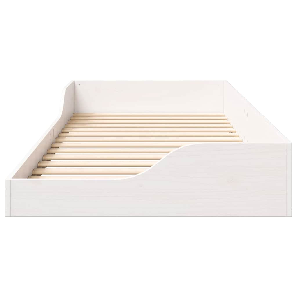 Cadre de lit Blanc 90 x 210 cm Pin massif - XIOS