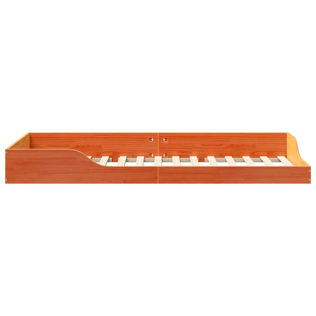 Cadre de lit Brun cire 90 x 210 cm Pin massif - XIOS